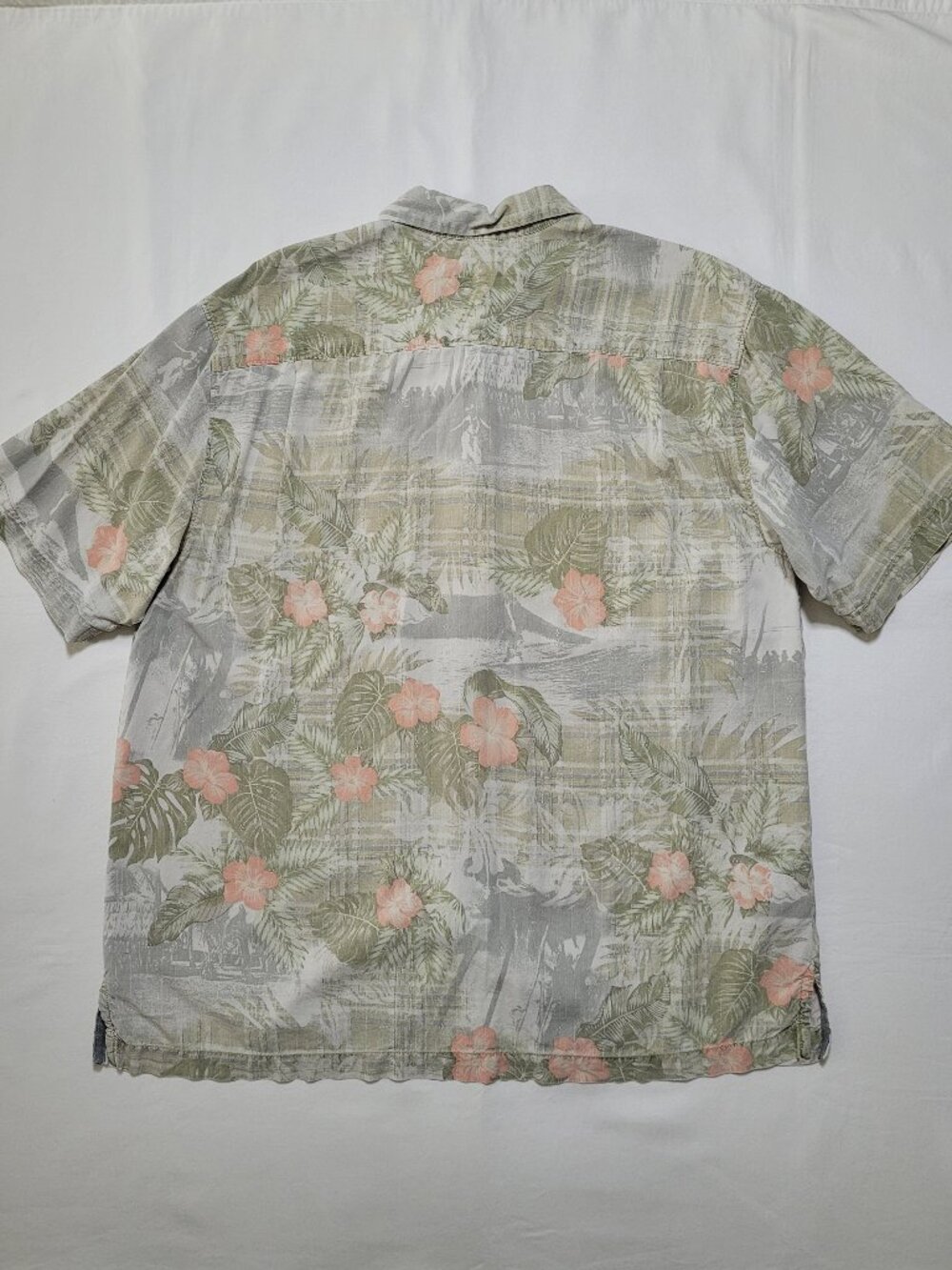 Tommy Bahama Mens Silk Hawaiian Shirt Tropical Floral Print Large Coastal - Picture 2 of 10